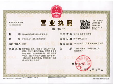 统一社会信用代码营业执照